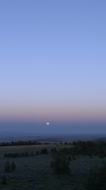 Moon Rise in Earth Shadow, Wyoming