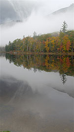 Autumn Clouds, Mist and Fog, Basin Pond, New Hampshire