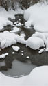 Midday Mountain Snow and Water